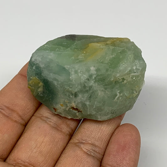 73.8g, 1.9"x1.5"x1.1" Fluorite Tumbled Rough/Semi- Polished @Mexico, B18685