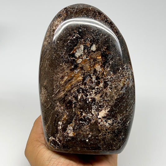 1135g,5.8"x3.8"x2.8" Black Opal Freeform Polished Gemstone @Madagascar,B21069