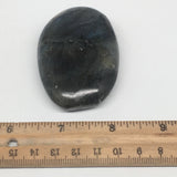 98.6g,2.7"x1.8"x0.7" Labradorite Palm-stone Tumbled Reiki @Madagascar,MSP293