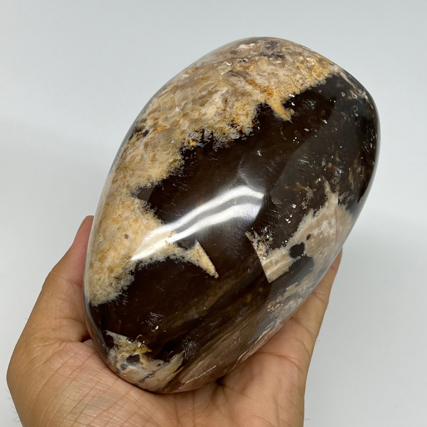 1160g,5"x3.3"x3.1" Black Opal Freeform Polished Gemstone @Madagascar,B21070