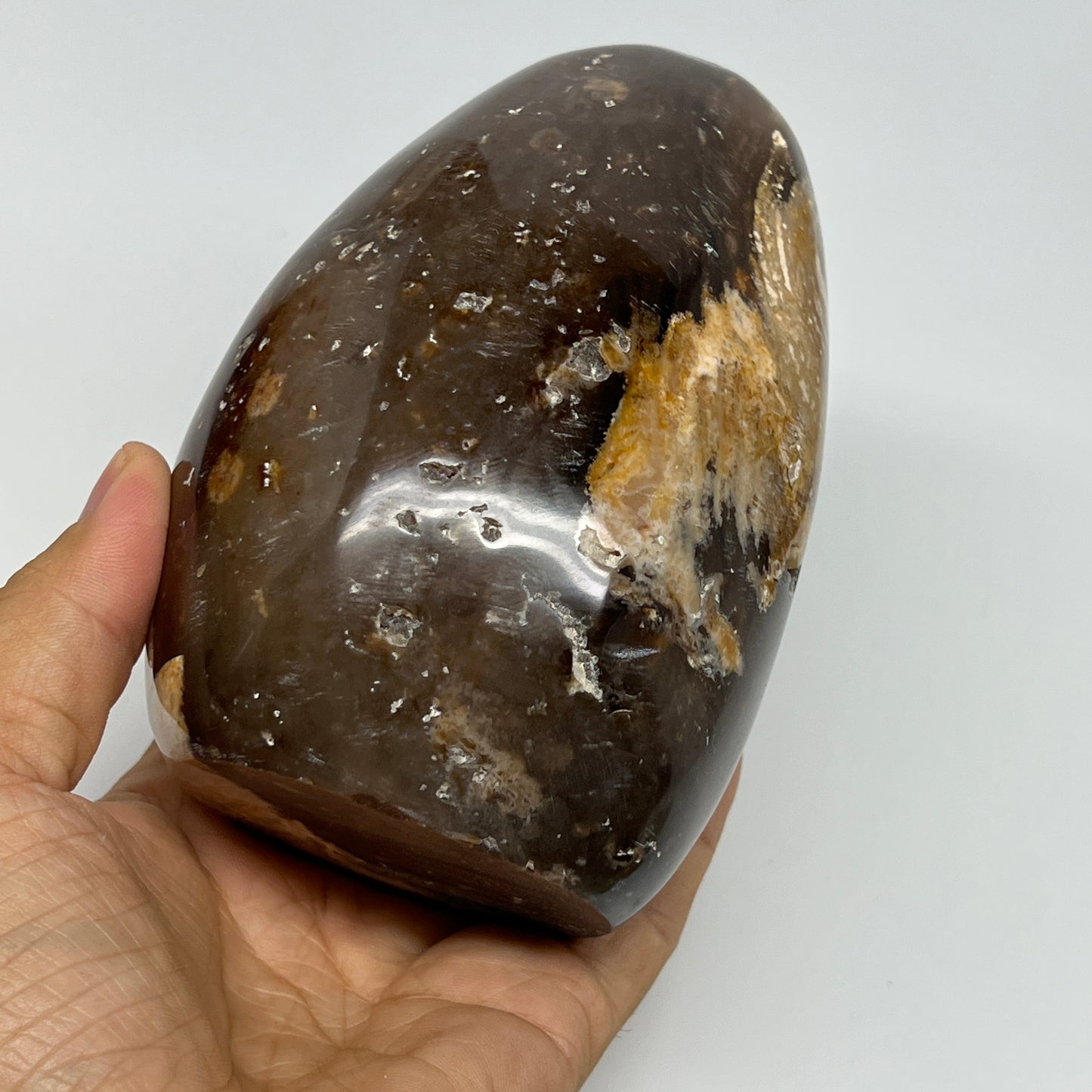 1160g,5"x3.3"x3.1" Black Opal Freeform Polished Gemstone @Madagascar,B21070