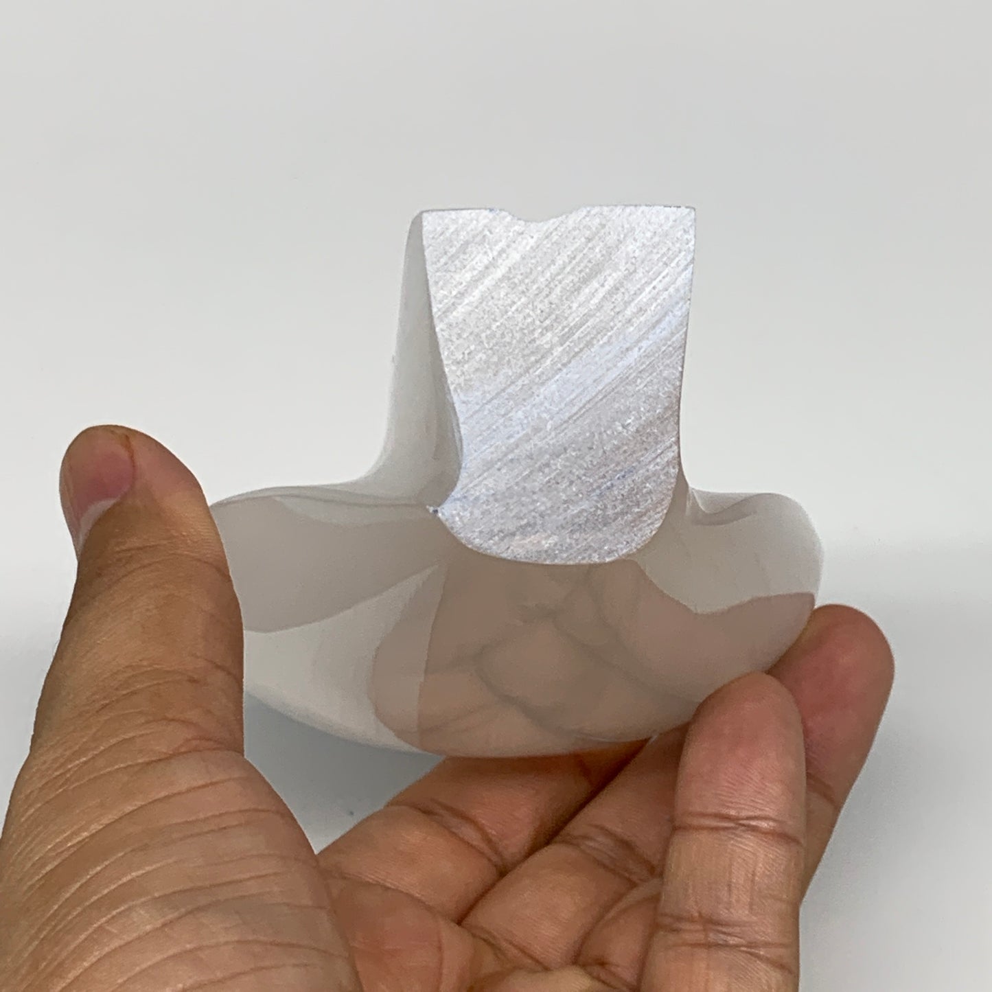 300g, 3.9"x3.1"x1.6"Natural Selenite (Satin Spar) Angel Crystal @Morocco,B8953