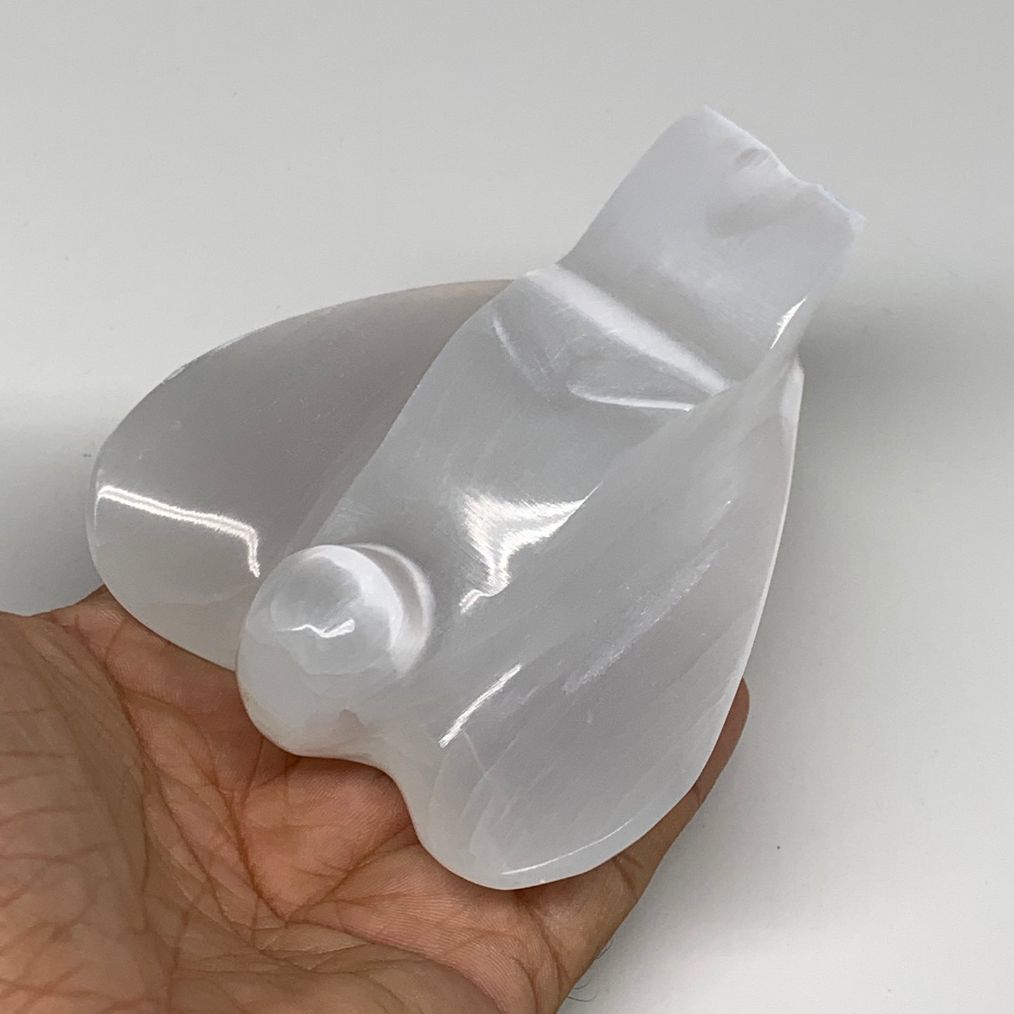 300g, 3.9"x3.1"x1.6"Natural Selenite (Satin Spar) Angel Crystal @Morocco,B8953