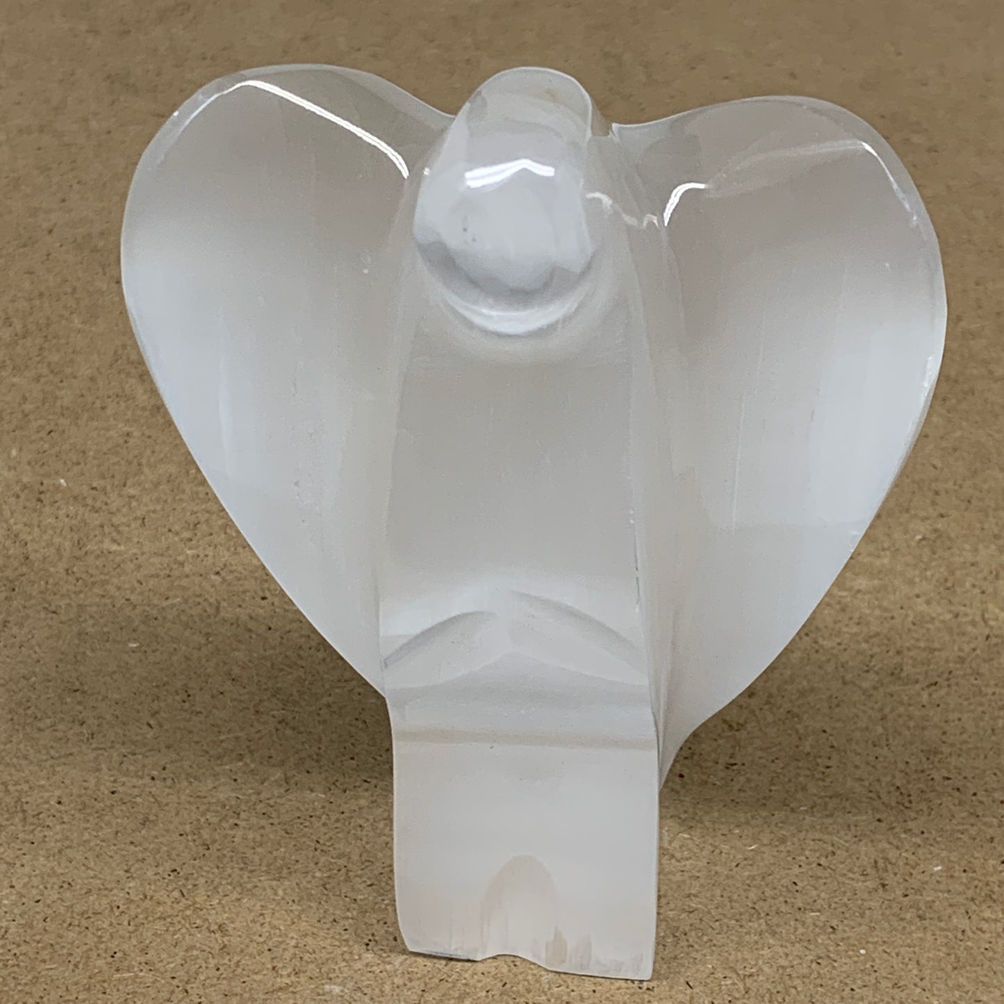 300g, 3.9"x3.1"x1.6"Natural Selenite (Satin Spar) Angel Crystal @Morocco,B8953