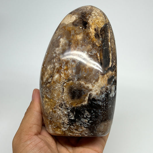 750g,5.2"x3.1"x2.5" Black Opal Freeform Polished Gemstone @Madagascar,B21071