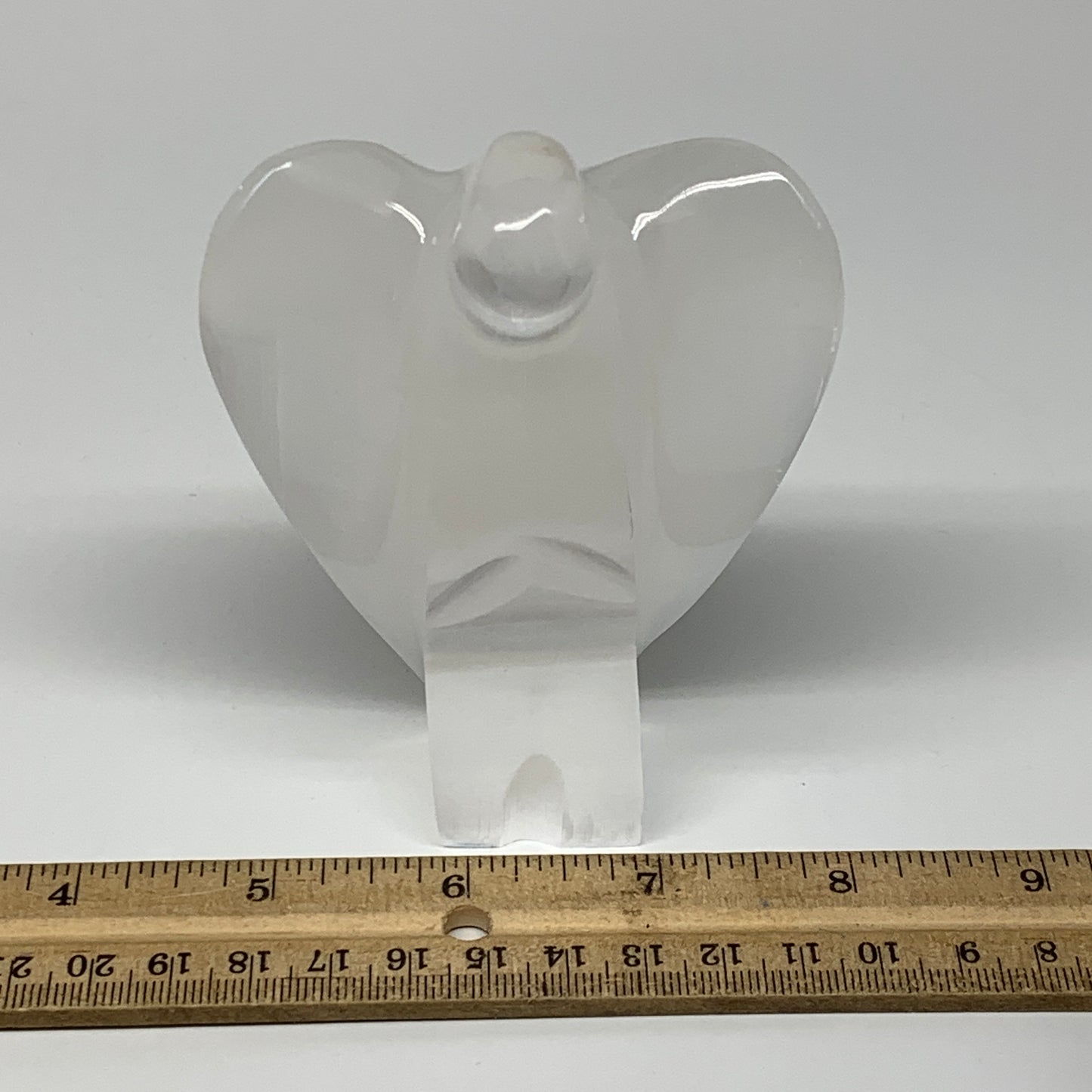 300g, 3.9"x3.1"x1.6"Natural Selenite (Satin Spar) Angel Crystal @Morocco,B8953