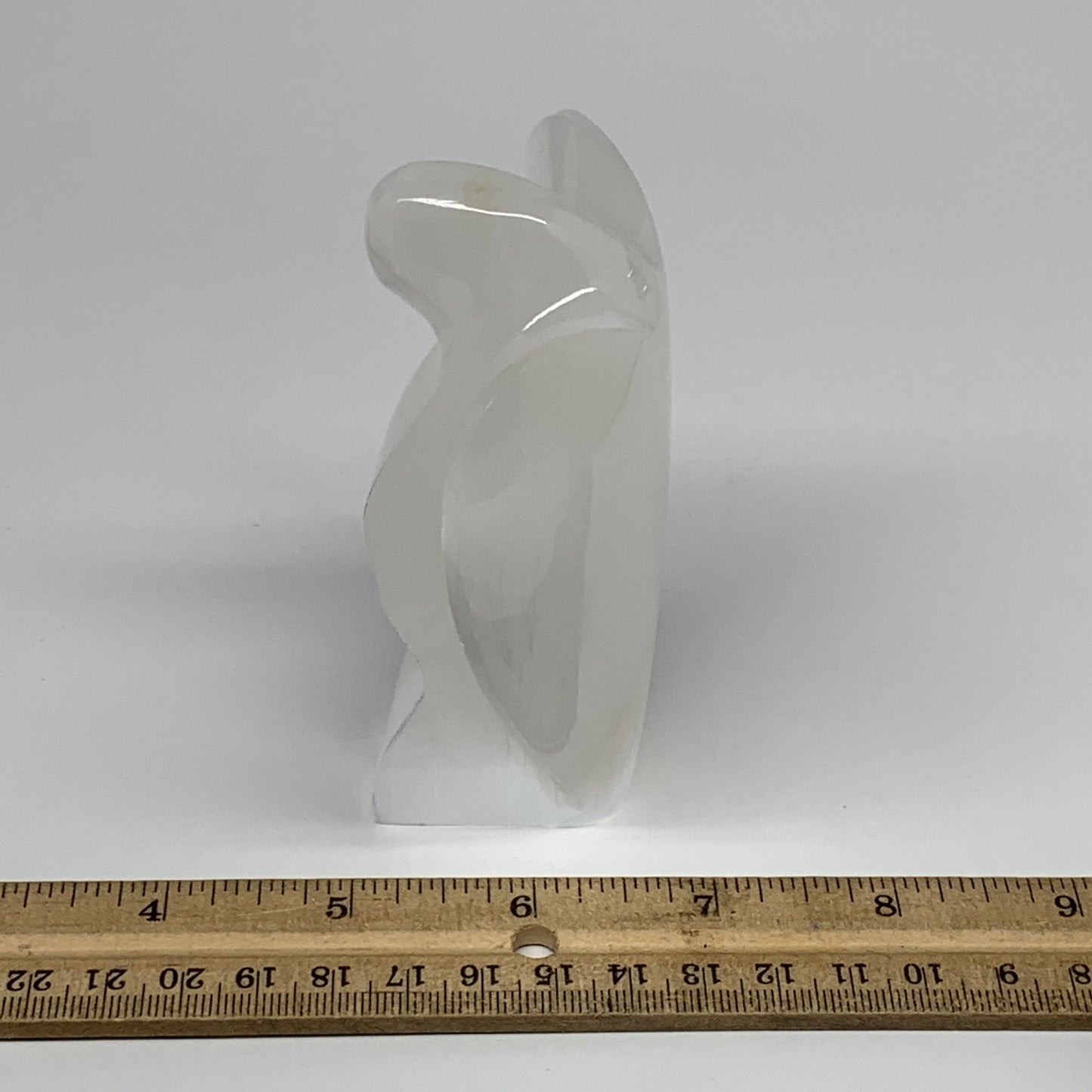 300g, 3.9"x3.1"x1.6"Natural Selenite (Satin Spar) Angel Crystal @Morocco,B8953