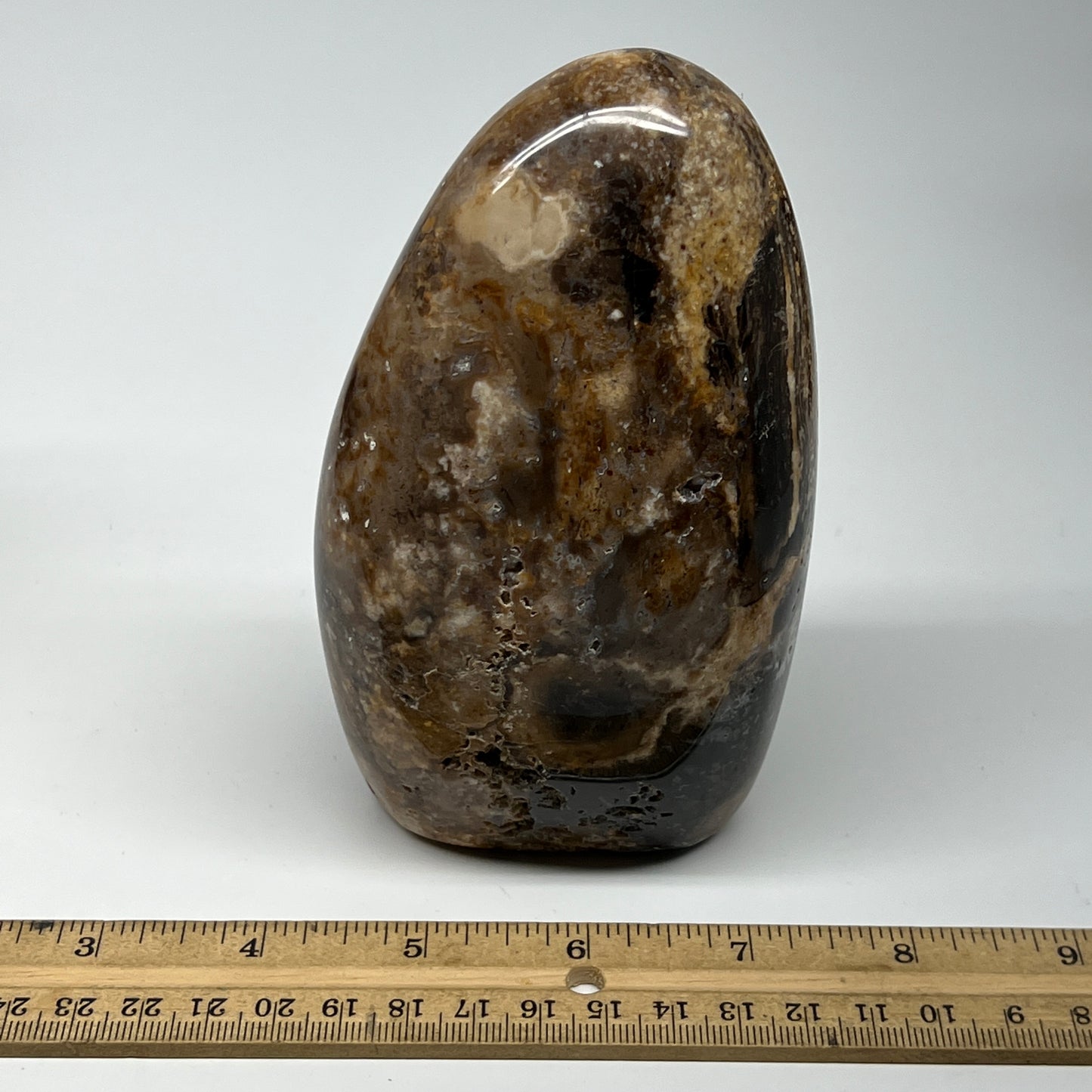 750g,5.2"x3.1"x2.5" Black Opal Freeform Polished Gemstone @Madagascar,B21071
