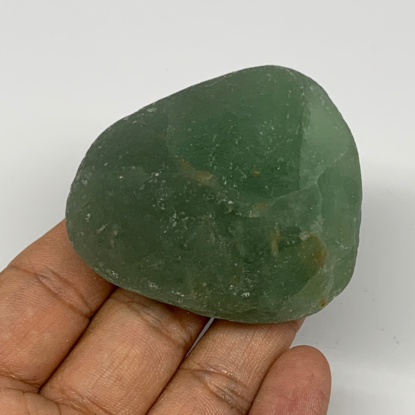 150.2g, 2.3"x1.9"x1" Fluorite Tumbled Rough/Semi- Polished @Mexico, B18691