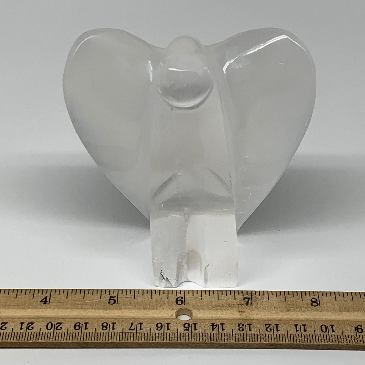 377.4g, 3.9"x3.5"x1.7"Natural Selenite (Satin Spar) Angel Crystal @Morocco,B8954