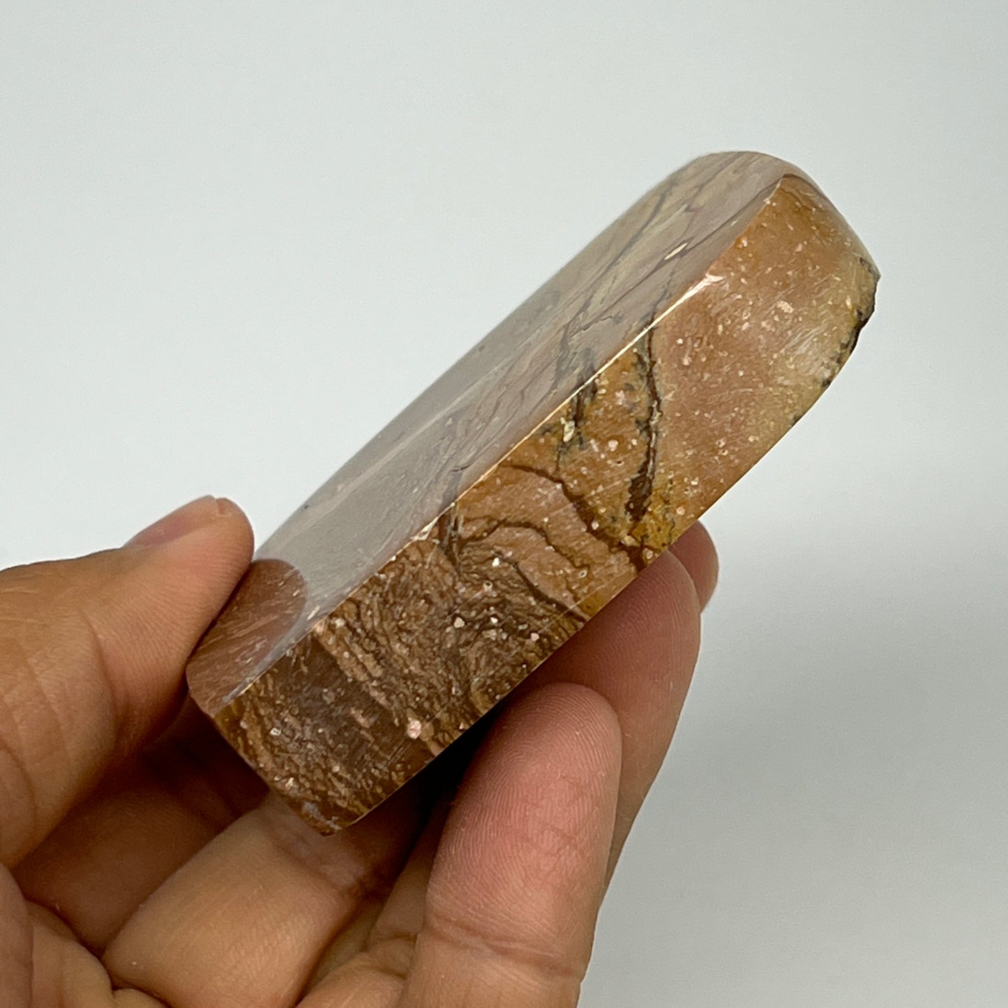 141g, 2.6"x2.1"x0.7" Picture Jasper Rectangle Gemstone Home Decor, B20142