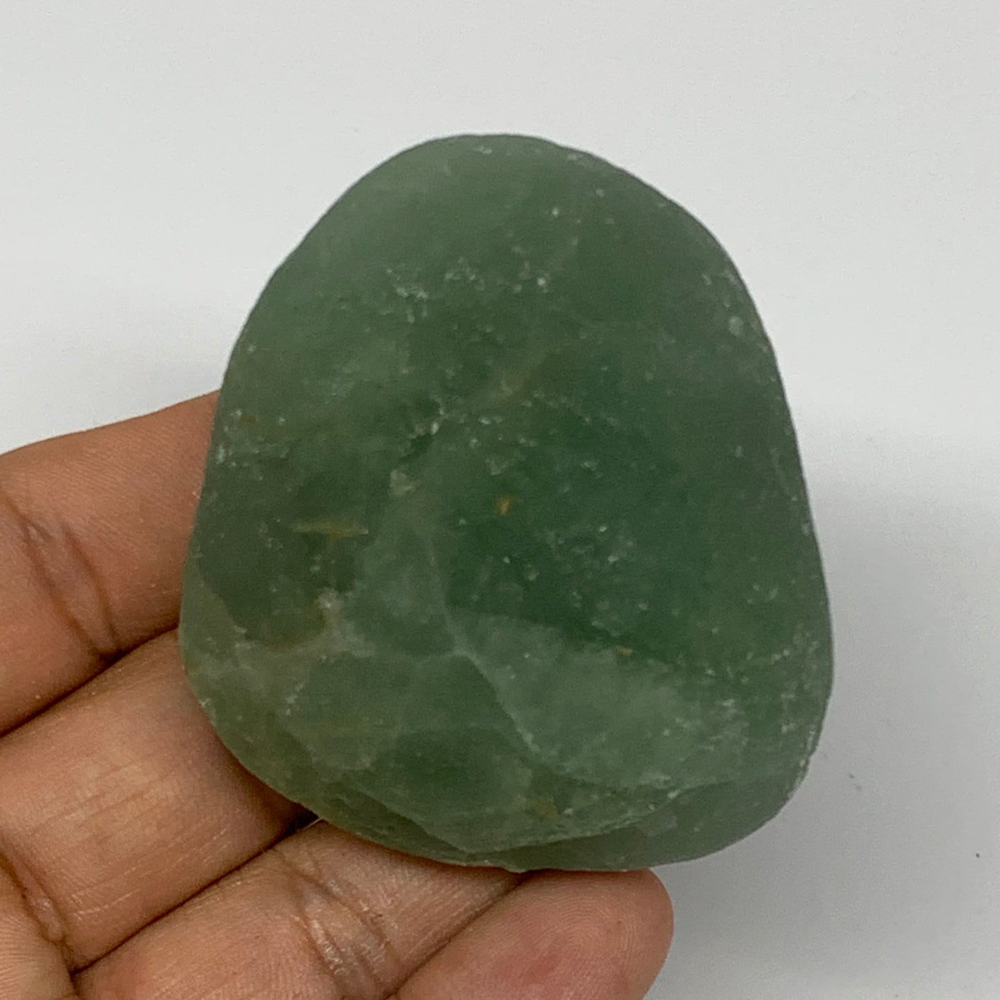 150.2g, 2.3"x1.9"x1" Fluorite Tumbled Rough/Semi- Polished @Mexico, B18691