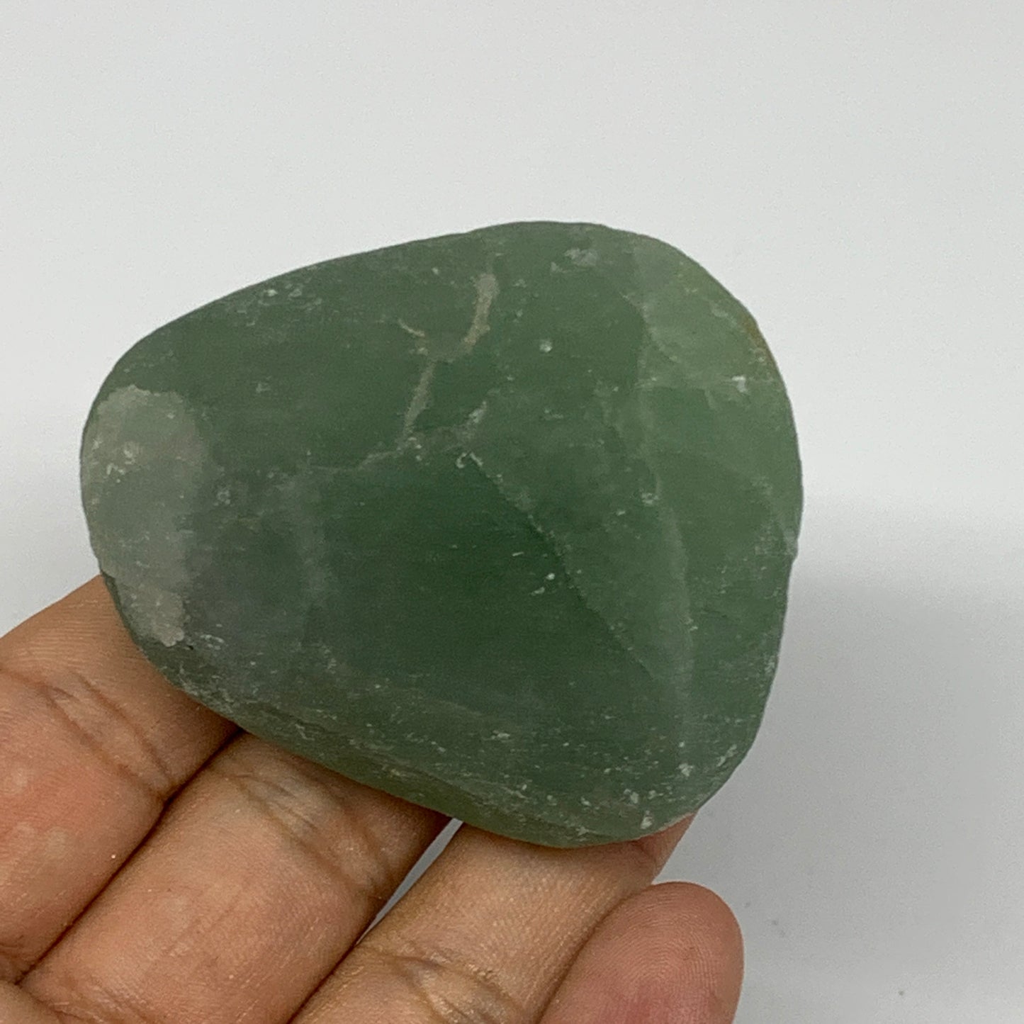 150.2g, 2.3"x1.9"x1" Fluorite Tumbled Rough/Semi- Polished @Mexico, B18691