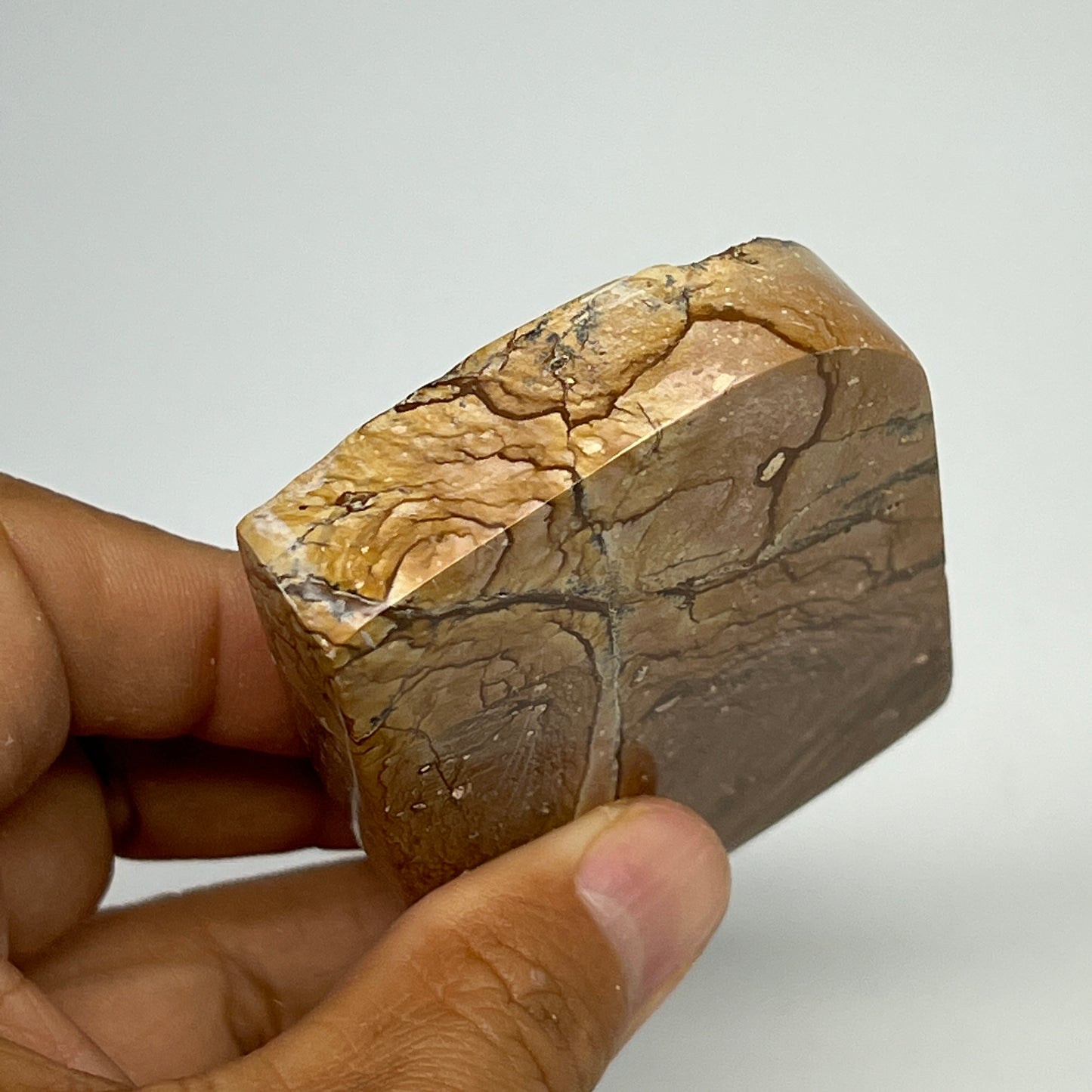 141g, 2.6"x2.1"x0.7" Picture Jasper Rectangle Gemstone Home Decor, B20142