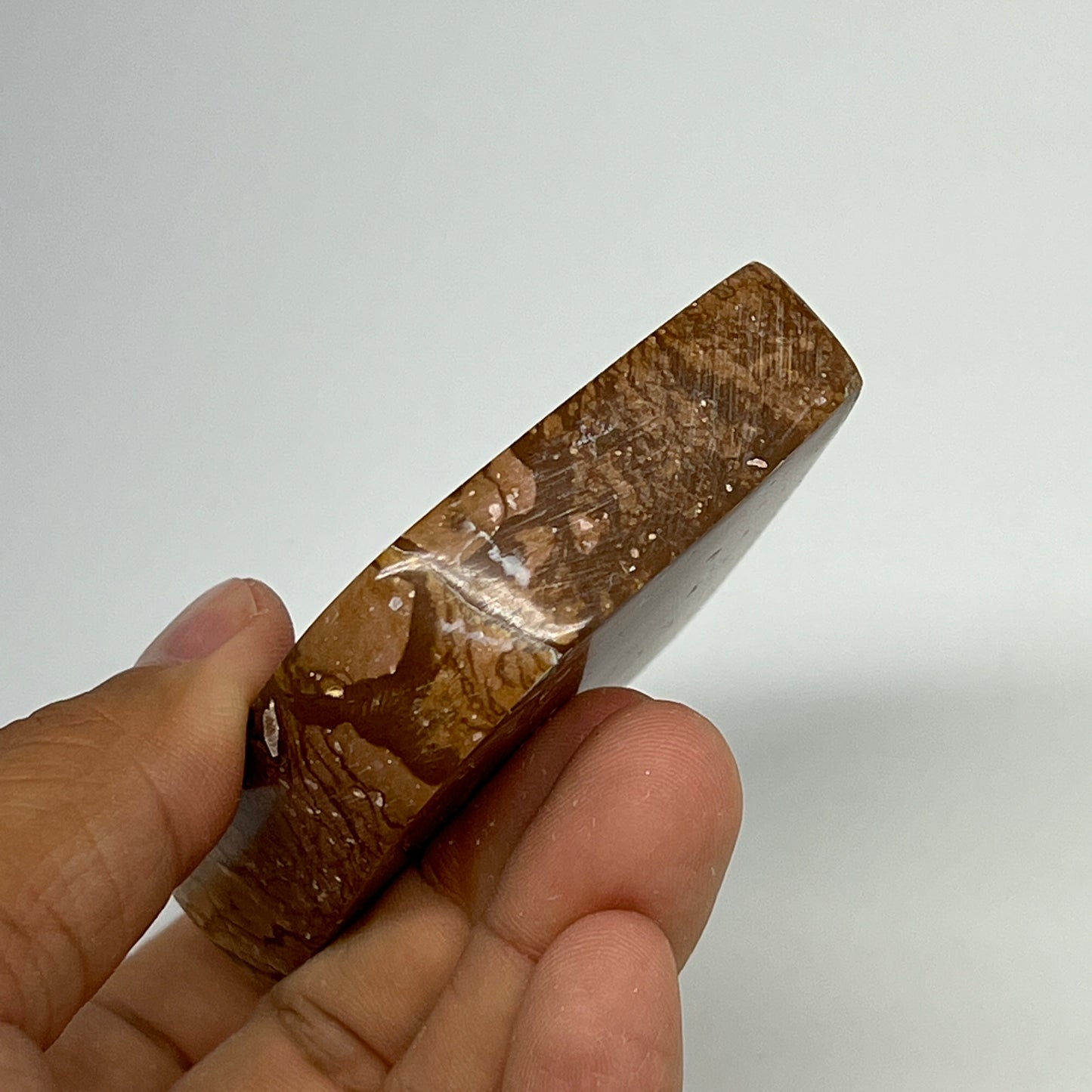 141g, 2.6"x2.1"x0.7" Picture Jasper Rectangle Gemstone Home Decor, B20142