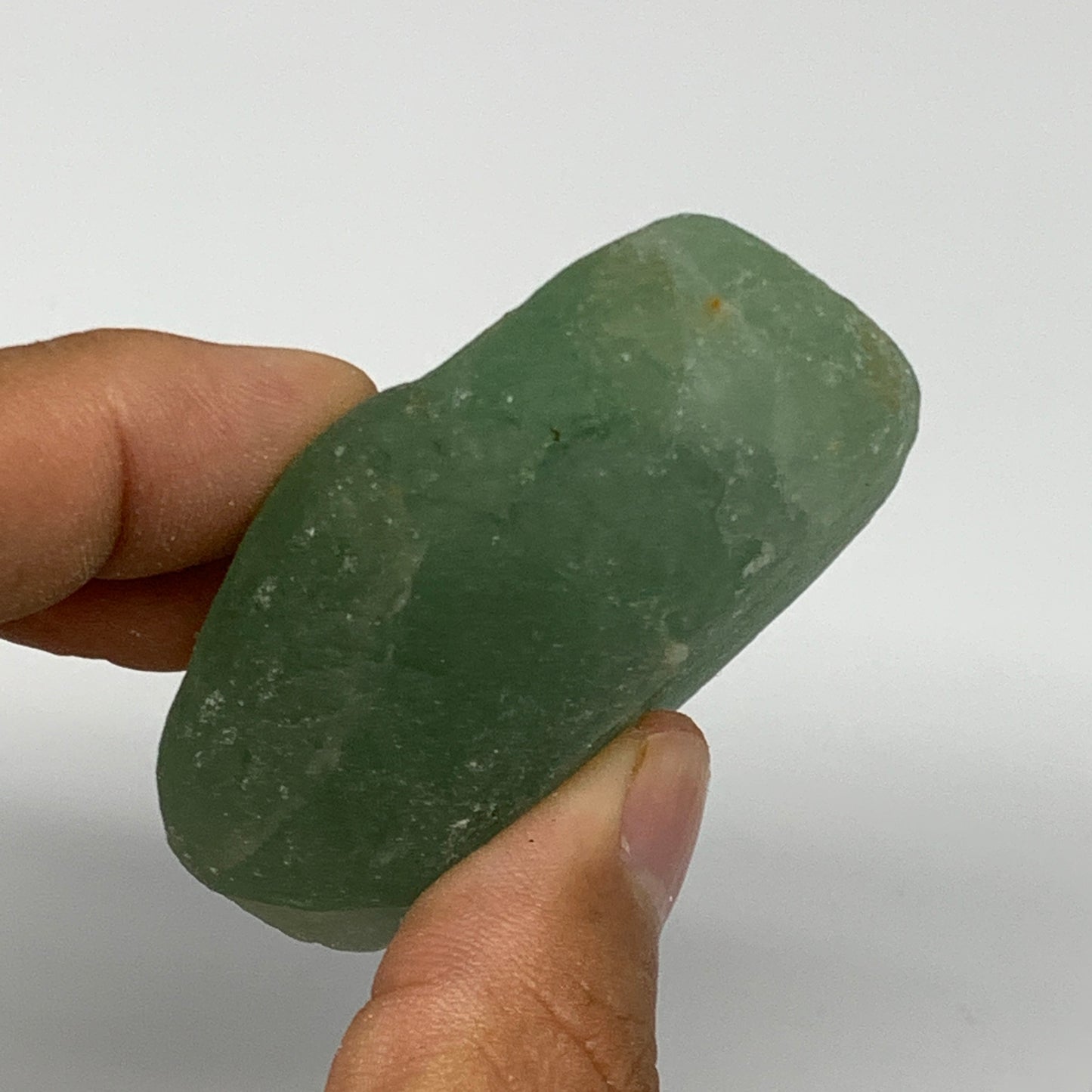 150.2g, 2.3"x1.9"x1" Fluorite Tumbled Rough/Semi- Polished @Mexico, B18691