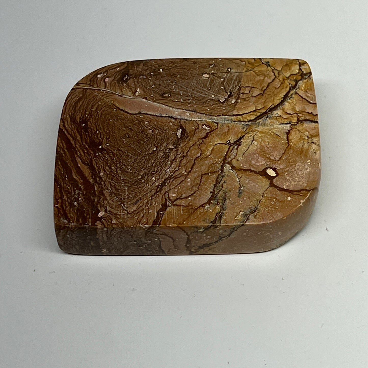 141g, 2.6"x2.1"x0.7" Picture Jasper Rectangle Gemstone Home Decor, B20142