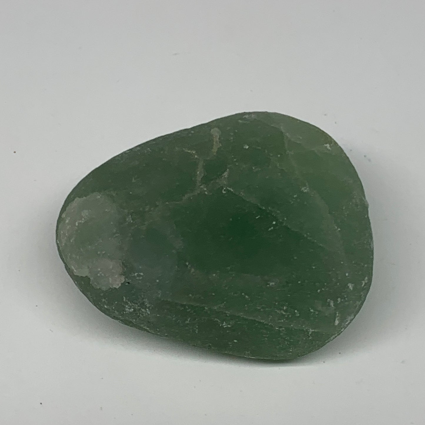 150.2g, 2.3"x1.9"x1" Fluorite Tumbled Rough/Semi- Polished @Mexico, B18691