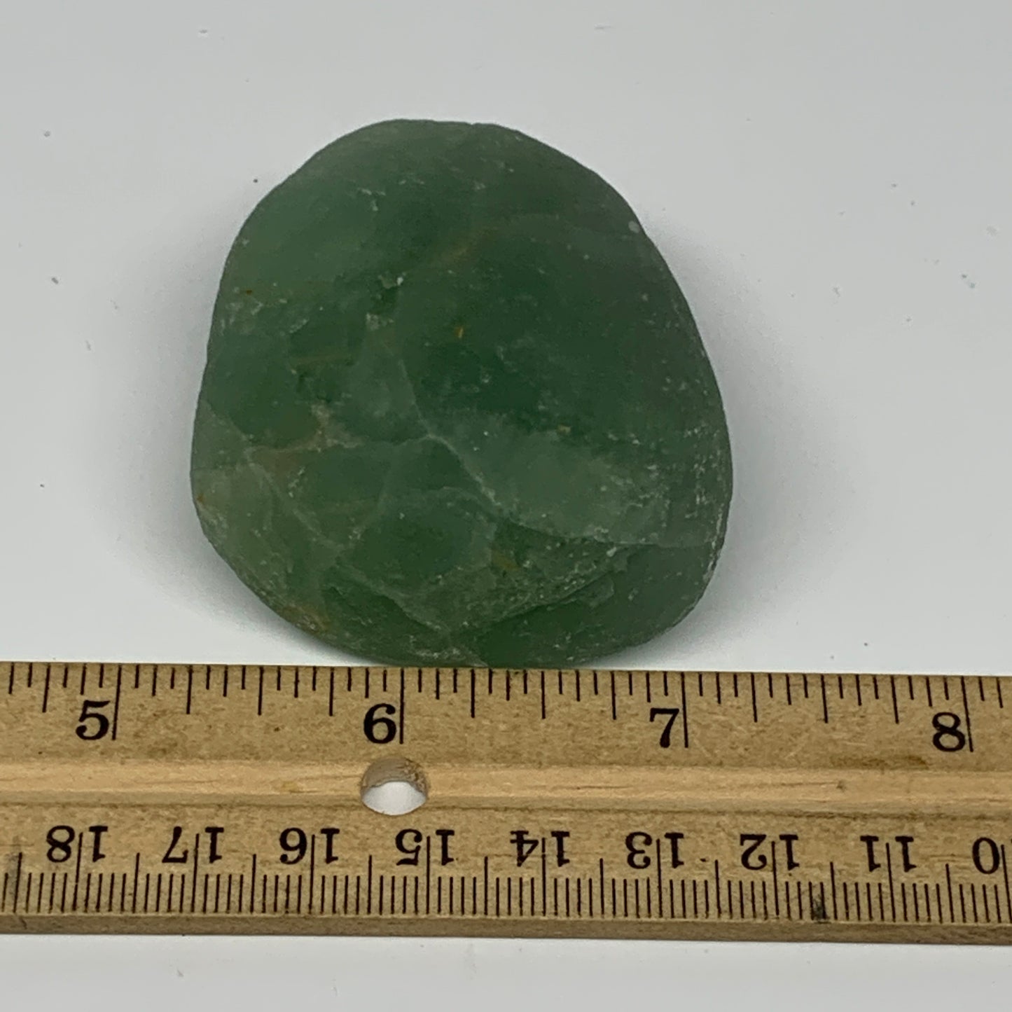 150.2g, 2.3"x1.9"x1" Fluorite Tumbled Rough/Semi- Polished @Mexico, B18691