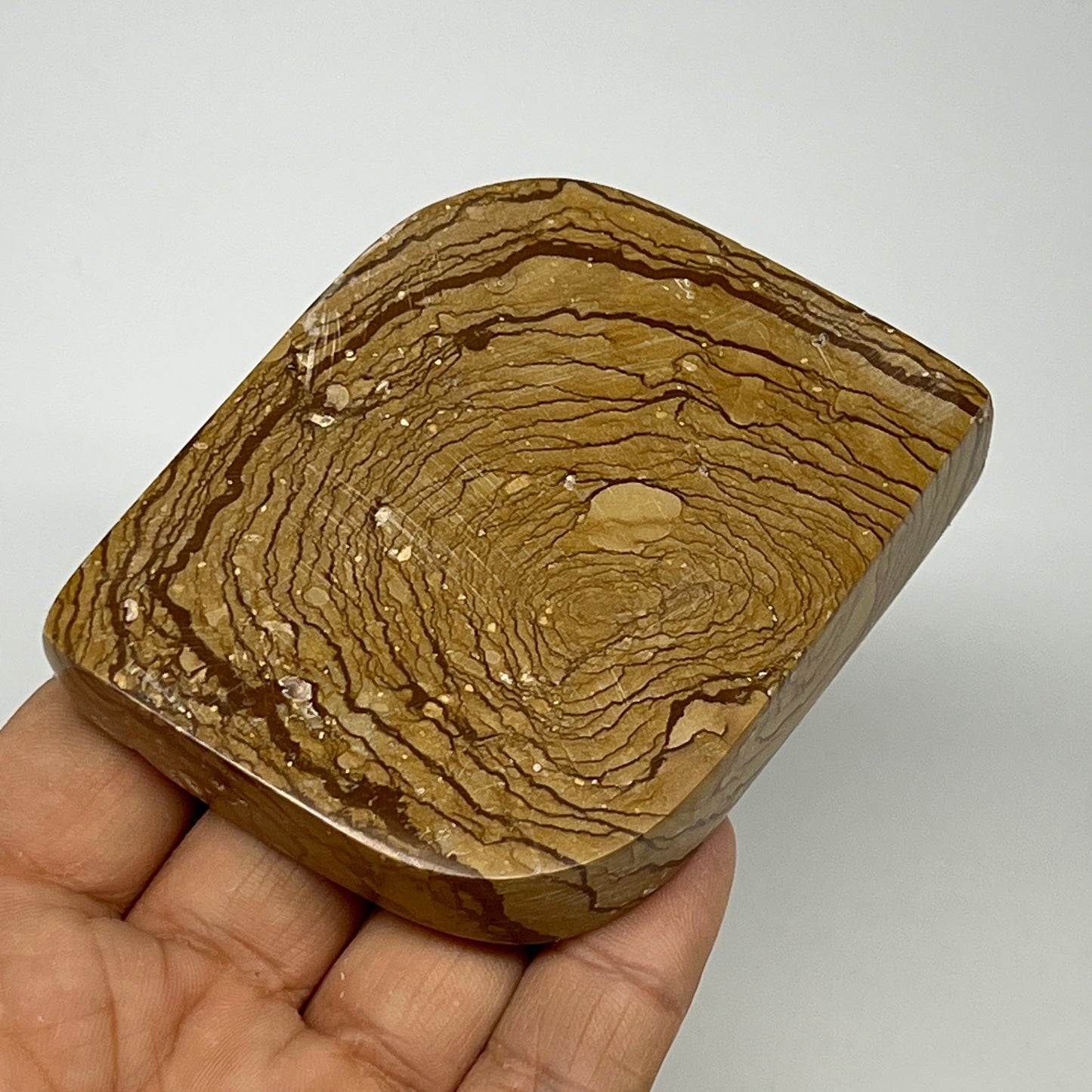 190.2g, 2.9"x2.4"x0.7" Picture Jasper Rectangle Gemstone Home Decor, B20143