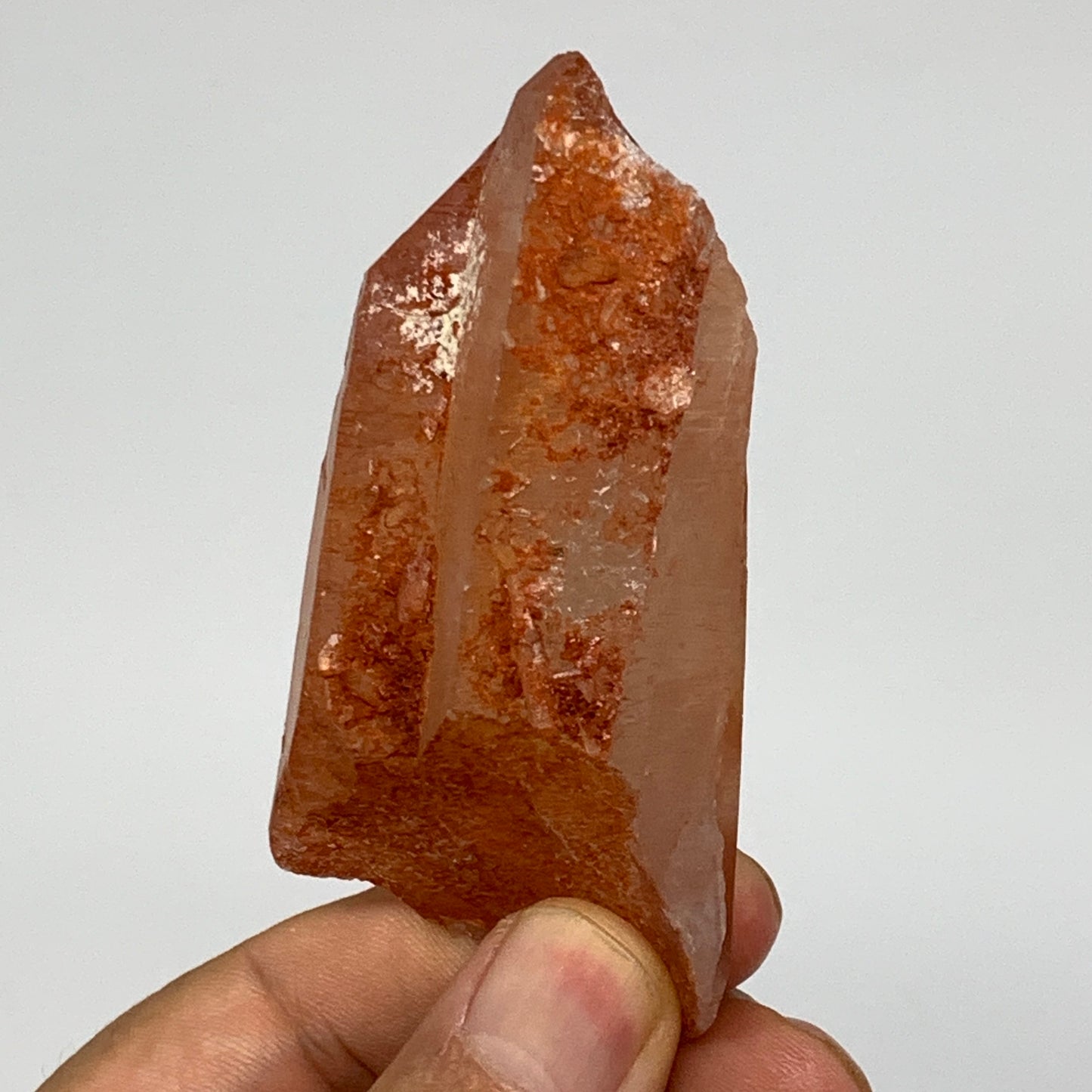 100.2g, 3.1"x1.5"x1.2", Natural Red Quartz Crystal Terminated @Morocco, B11460
