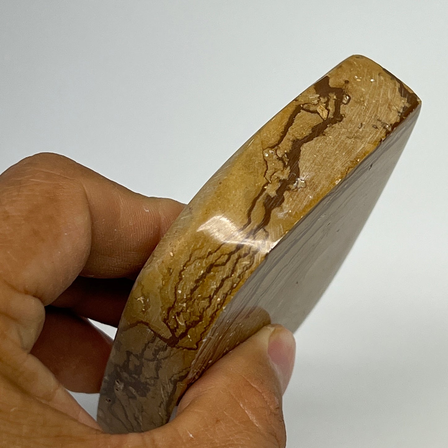 190.2g, 2.9"x2.4"x0.7" Picture Jasper Rectangle Gemstone Home Decor, B20143