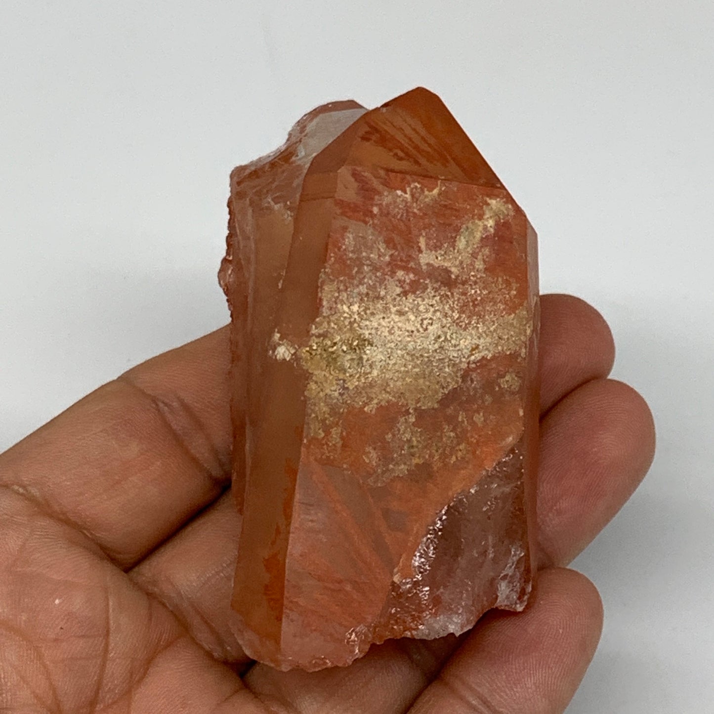 100.2g, 3.1"x1.5"x1.2", Natural Red Quartz Crystal Terminated @Morocco, B11460