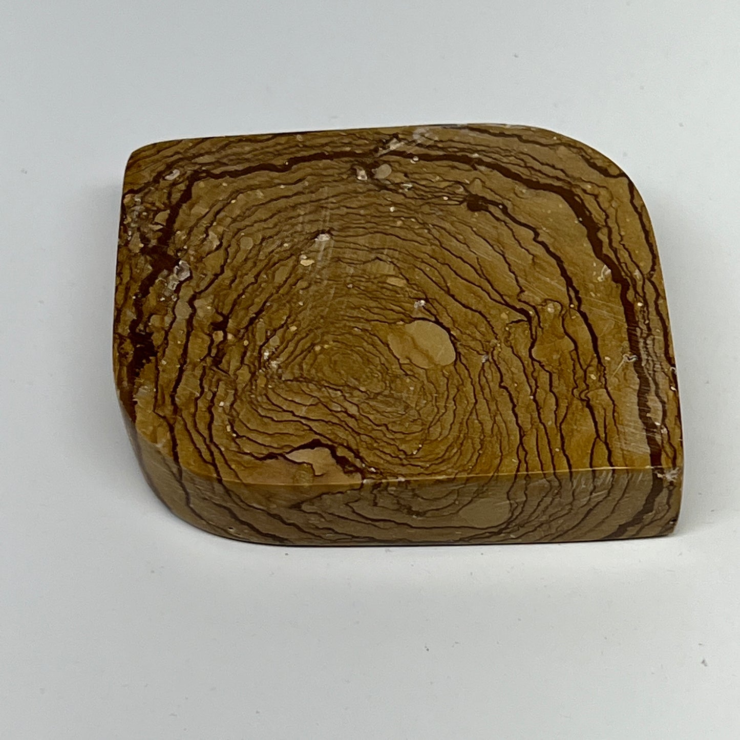 190.2g, 2.9"x2.4"x0.7" Picture Jasper Rectangle Gemstone Home Decor, B20143