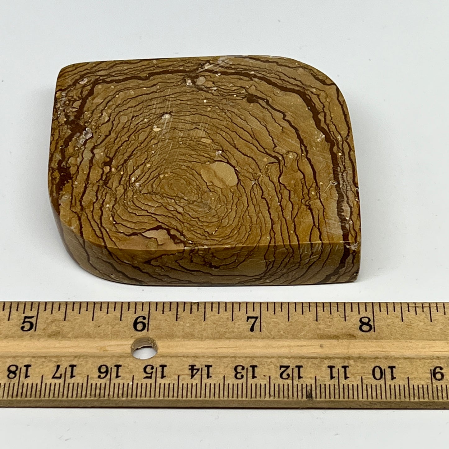 190.2g, 2.9"x2.4"x0.7" Picture Jasper Rectangle Gemstone Home Decor, B20143