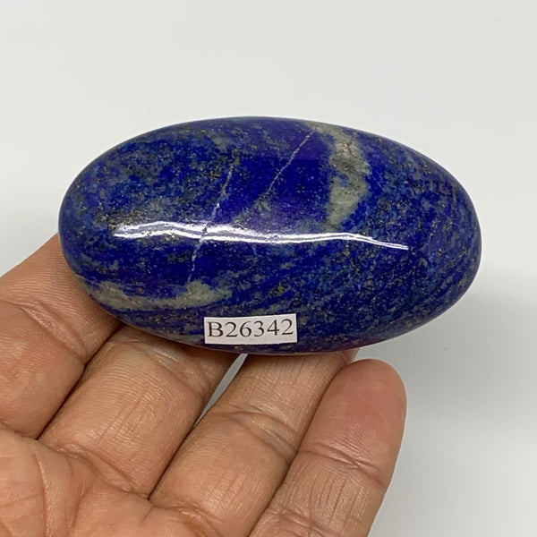 96g,2.6"x1.5"x1", Natural Lapis Lazuli Palm Stone @Afghanistan, B26342
