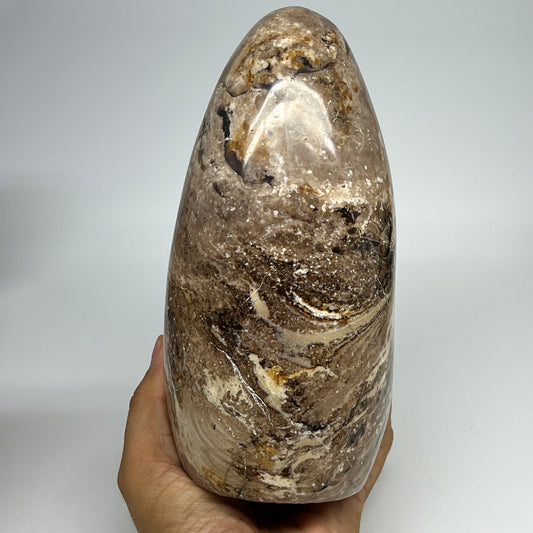 1755g,7.6"x3.6"x3.5" Black Opal Freeform Polished Gemstone @Madagascar,B21074