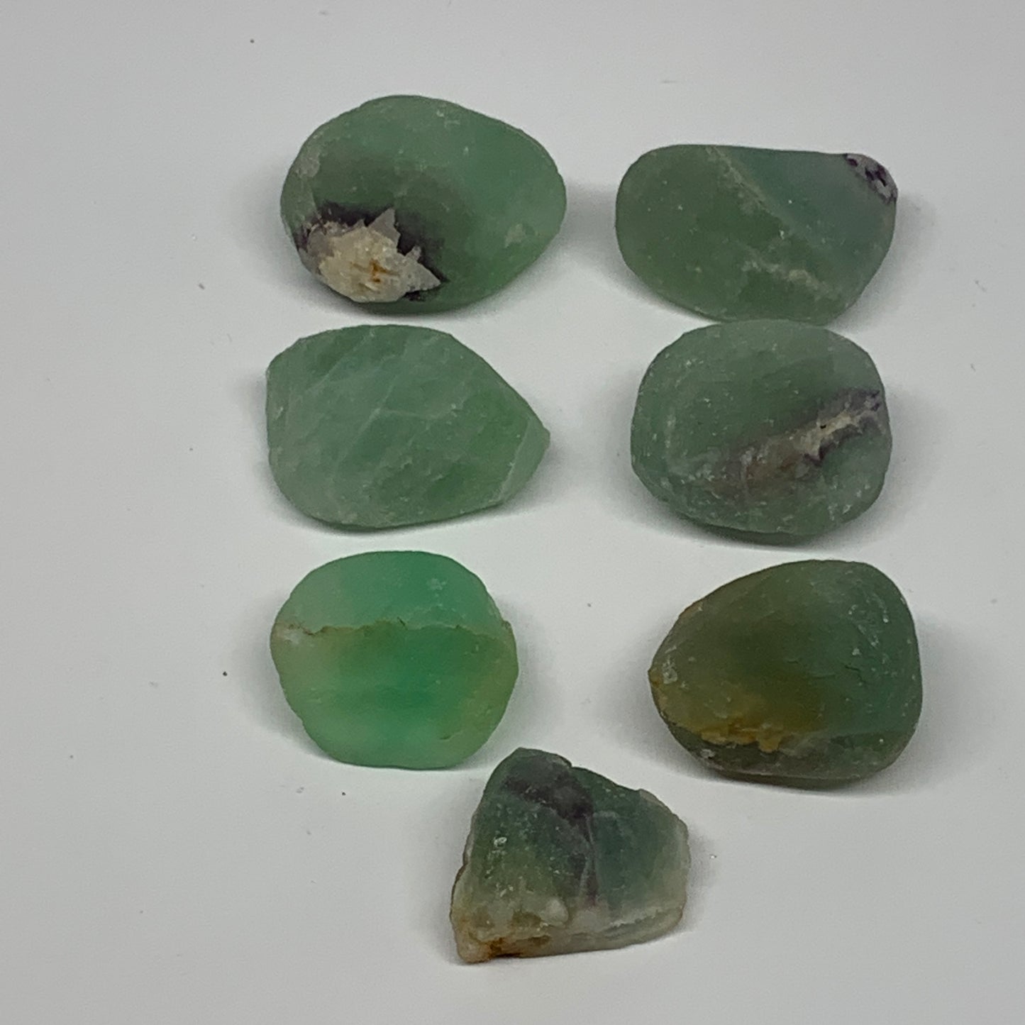 146.1g,0.9"-1.3", 7pcs, Fluorite Tumbled Rough/Semi- Polished @Mexico, B18694