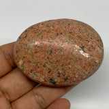 94.9g,2.5"x1.9"x1", Natural Orange Calcite Palm-Stone Crystal Polished Reiki, B1