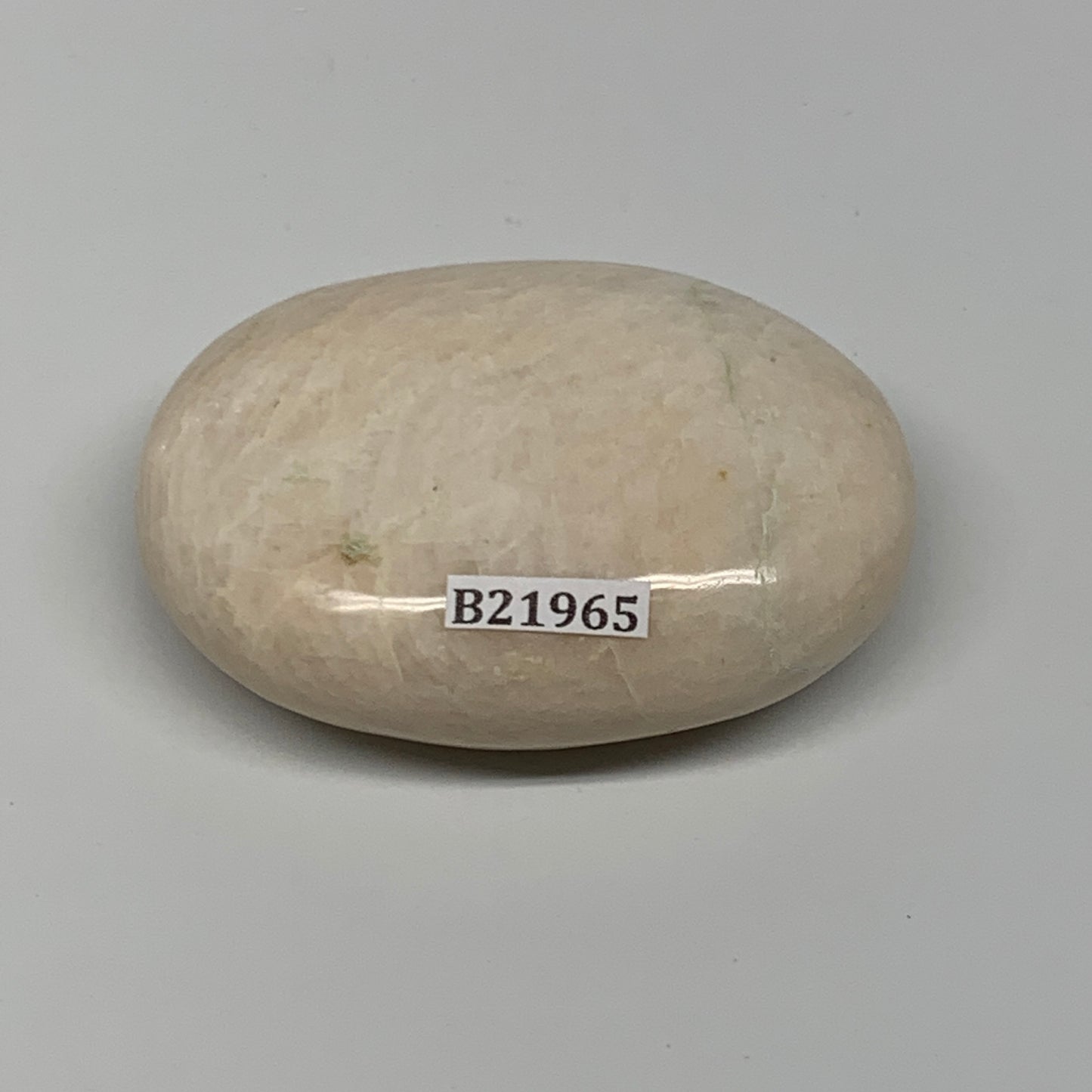 90.5g,2.4"x1.7"x0.9" White Moonstone Crystal Palm-Stone Polished Reiki, B21965