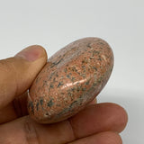 94.9g,2.5"x1.9"x1", Natural Orange Calcite Palm-Stone Crystal Polished Reiki, B1