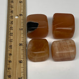 157.8g, 1"-1.3", 4pcs, Honey Calcite Tumbled Stones @Afghanistan, B26738