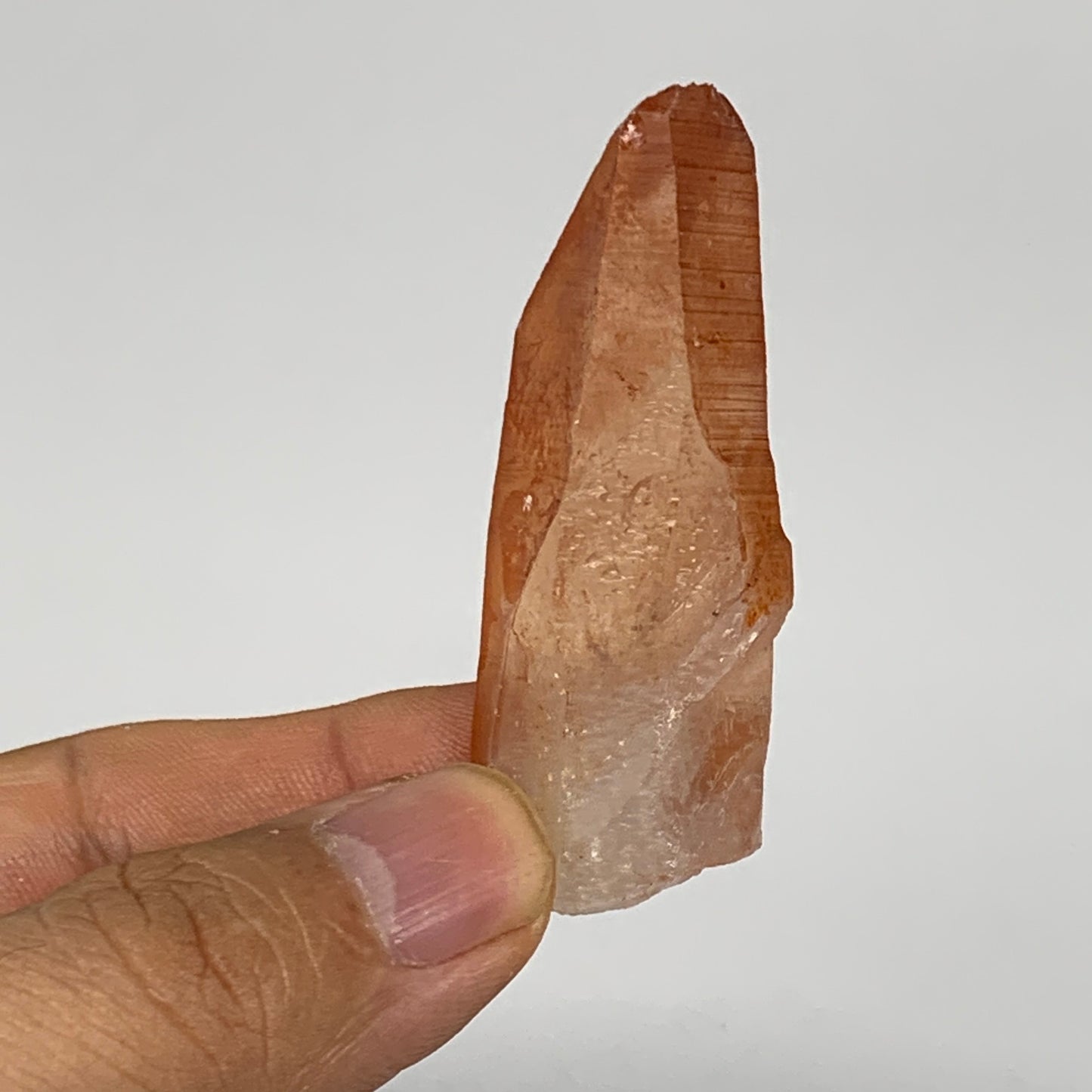 23.7g, 2.2"x0.8"x0.6", Natural Red Quartz Crystal Terminated @Morocco, B11468
