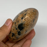 321.4g, 2.8"x3.3"x1.6" Orange Calcite Heart Gemstones from Madagascar, B17177