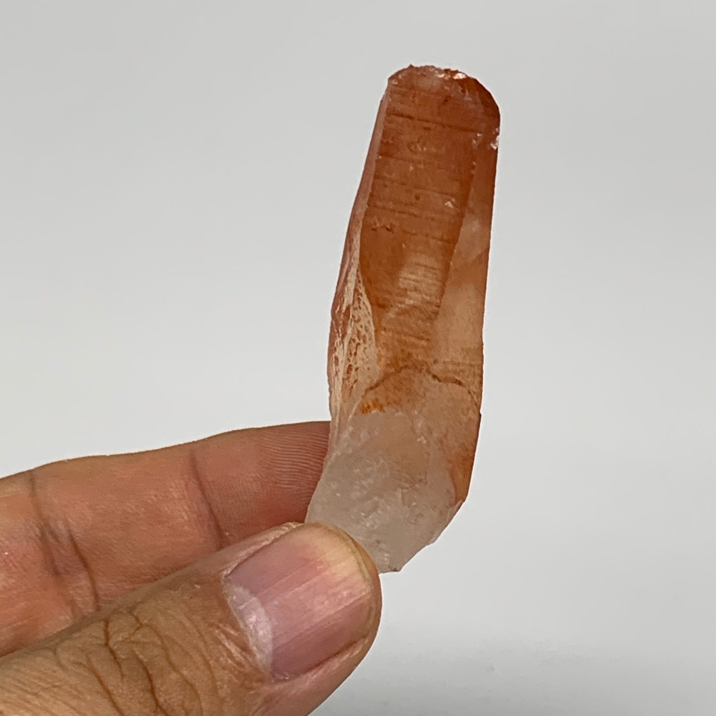23.7g, 2.2"x0.8"x0.6", Natural Red Quartz Crystal Terminated @Morocco, B11468