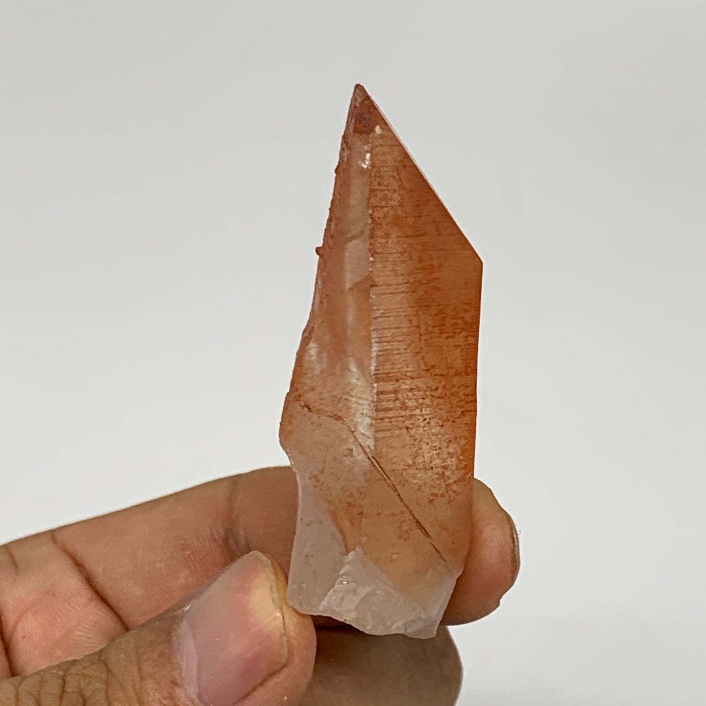 23.7g, 2.2"x0.8"x0.6", Natural Red Quartz Crystal Terminated @Morocco, B11468