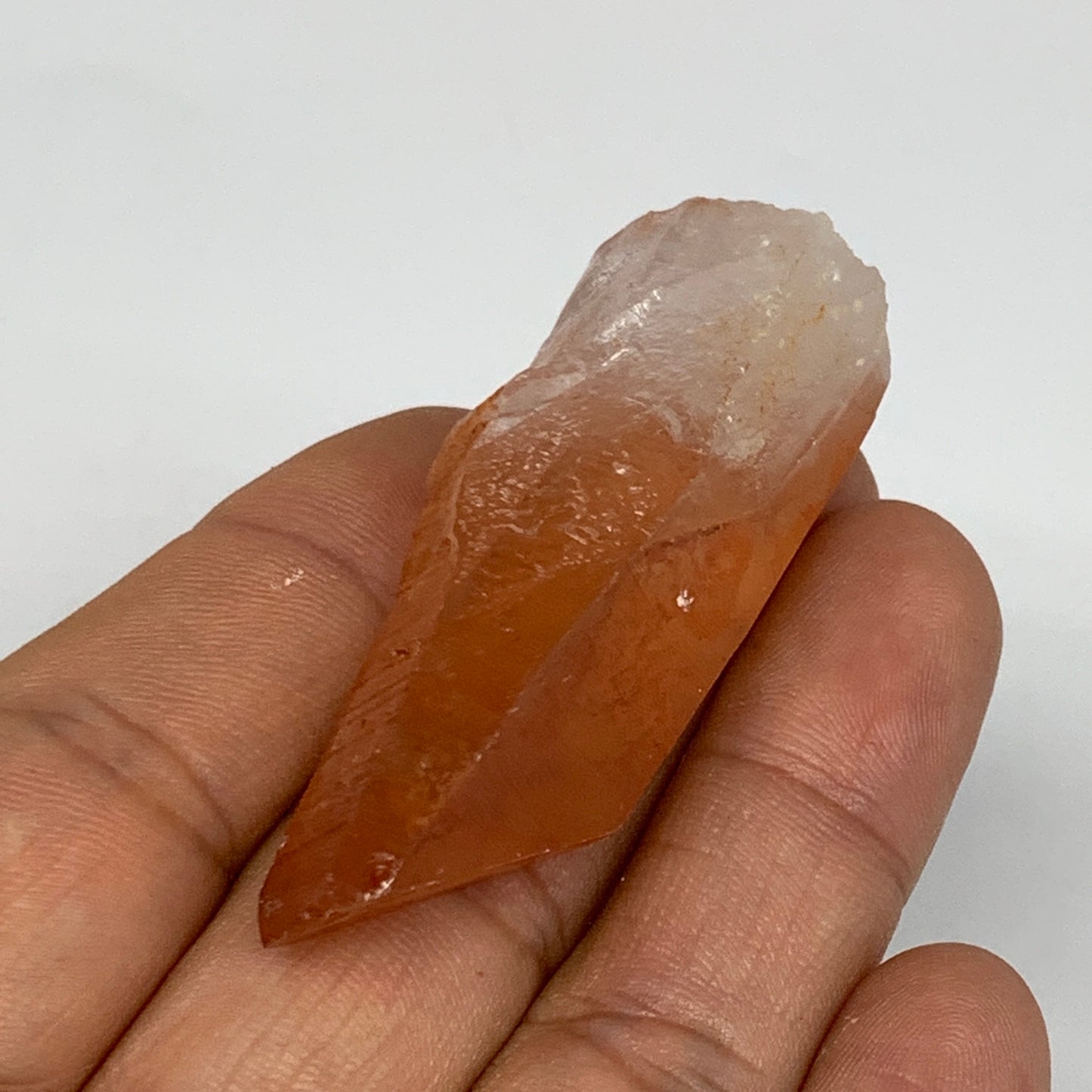 23.7g, 2.2"x0.8"x0.6", Natural Red Quartz Crystal Terminated @Morocco, B11468