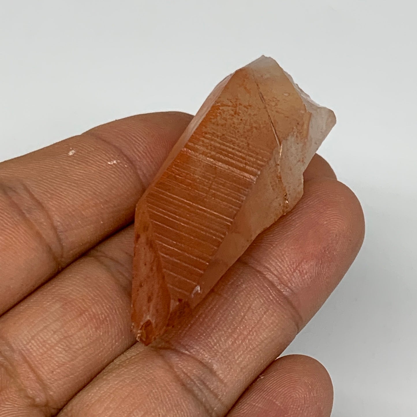 23.7g, 2.2"x0.8"x0.6", Natural Red Quartz Crystal Terminated @Morocco, B11468
