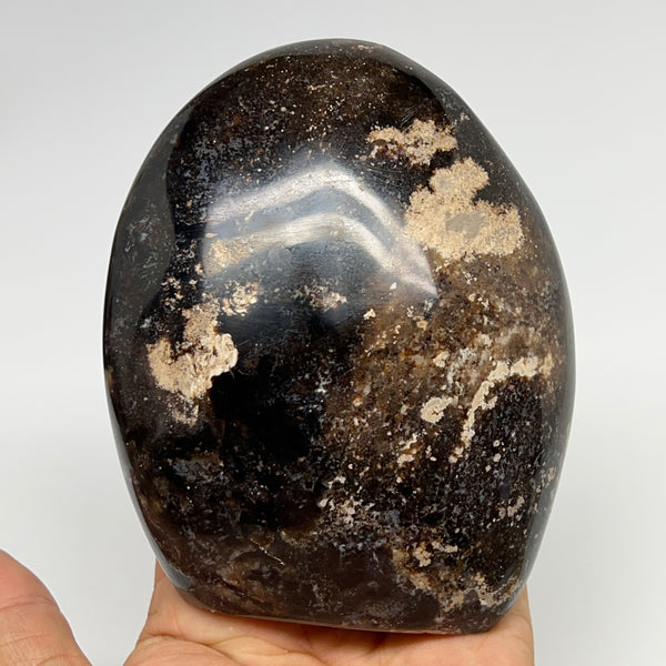 460g,4.5"x3.6"x1.5" Black Opal Freeform Polished Gemstone @Madagascar,B21081