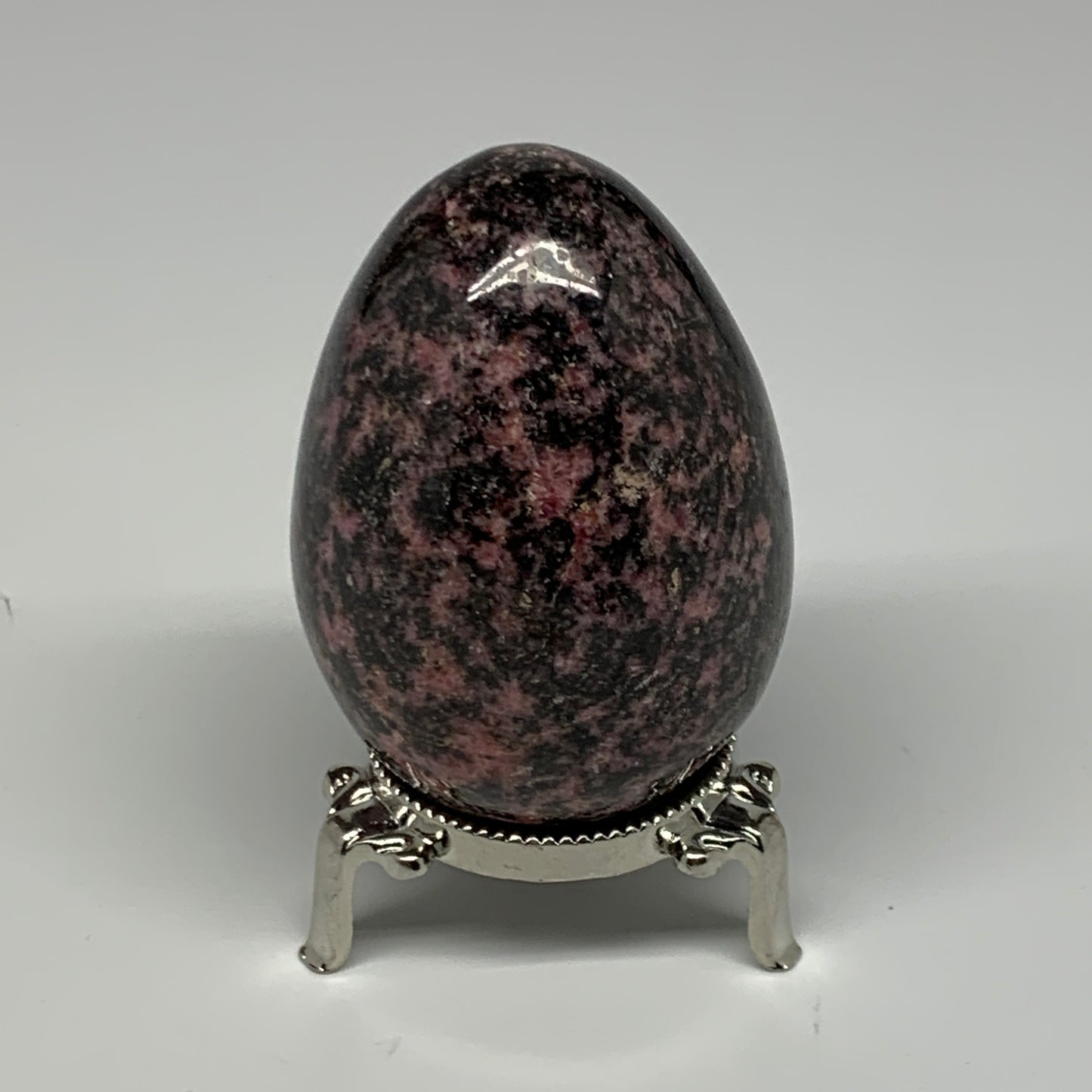 376.2g, 2.9"x2.1" Natural Untreated Rhodonite Egg Polished @Madagascar, B22776