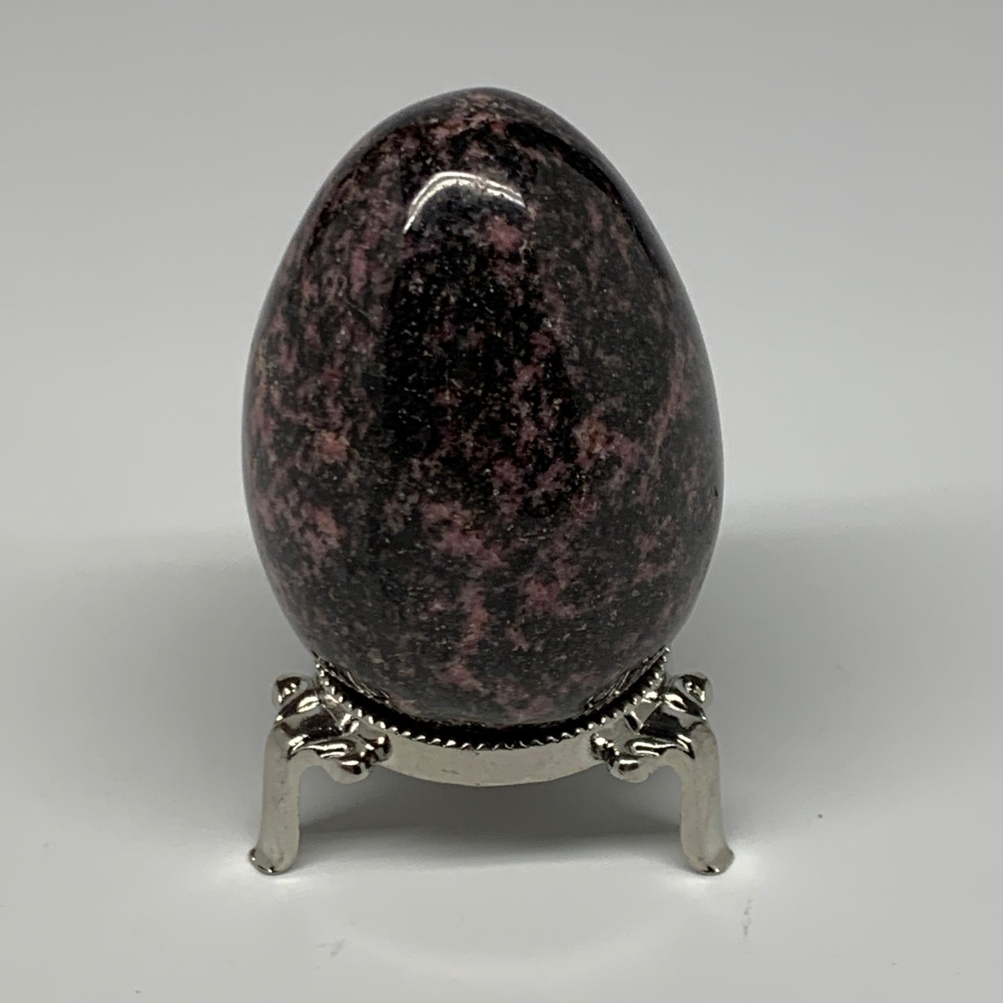 376.2g, 2.9"x2.1" Natural Untreated Rhodonite Egg Polished @Madagascar, B22776