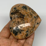 250.4g, 2.7"x3.1"x1.3" Orange Calcite Heart Gemstones from Madagascar, B17179