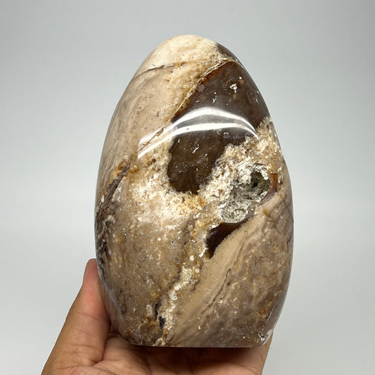 890g,5.3"x3.4"x2.3" Black Opal Freeform Polished Gemstone @Madagascar,B21082