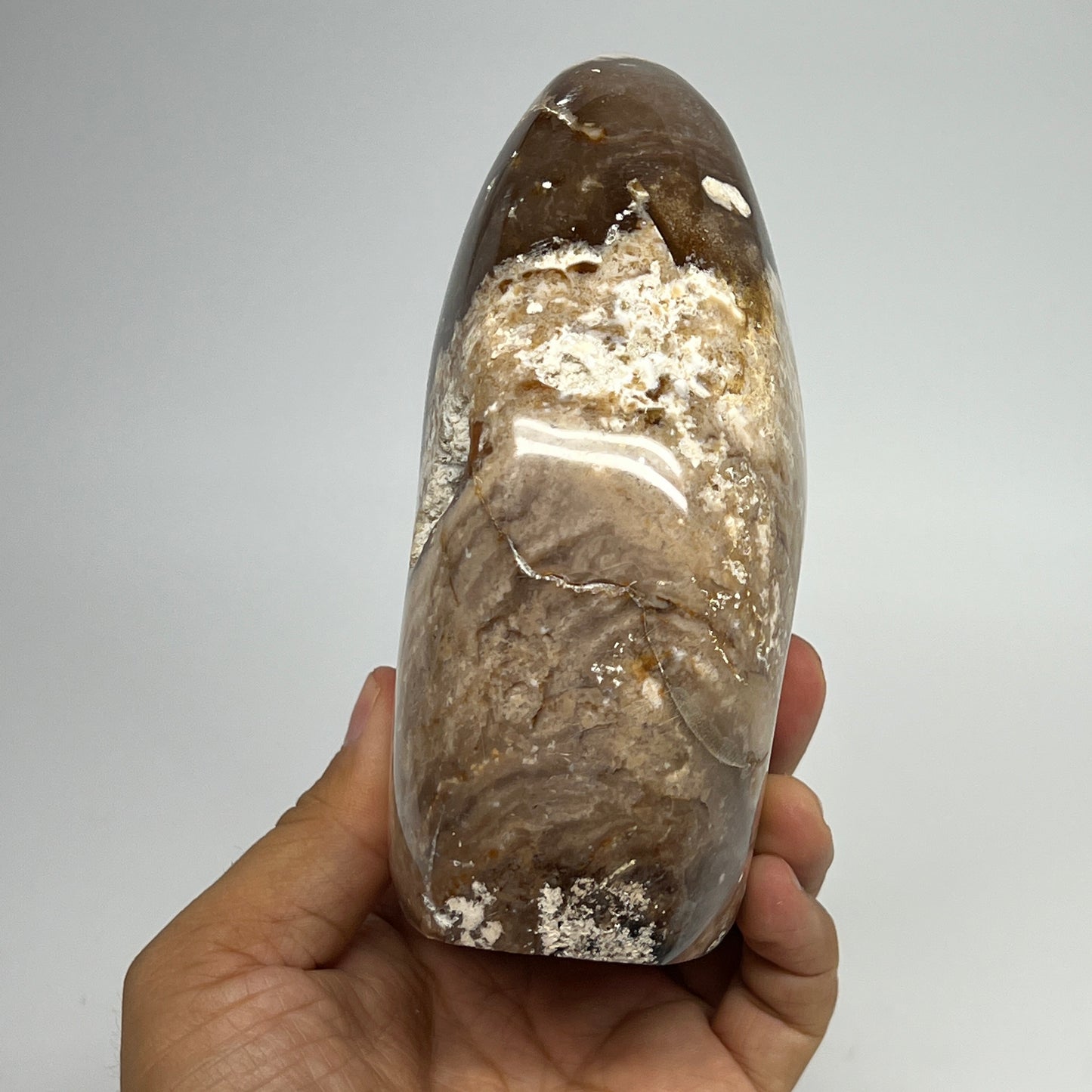 890g,5.3"x3.4"x2.3" Black Opal Freeform Polished Gemstone @Madagascar,B21082