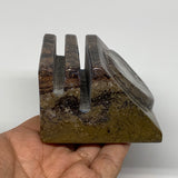 494g, 2.8" x 2.9" x 1.9" Fossils Orthoceras Ammonite Business Card Holder,B8092
