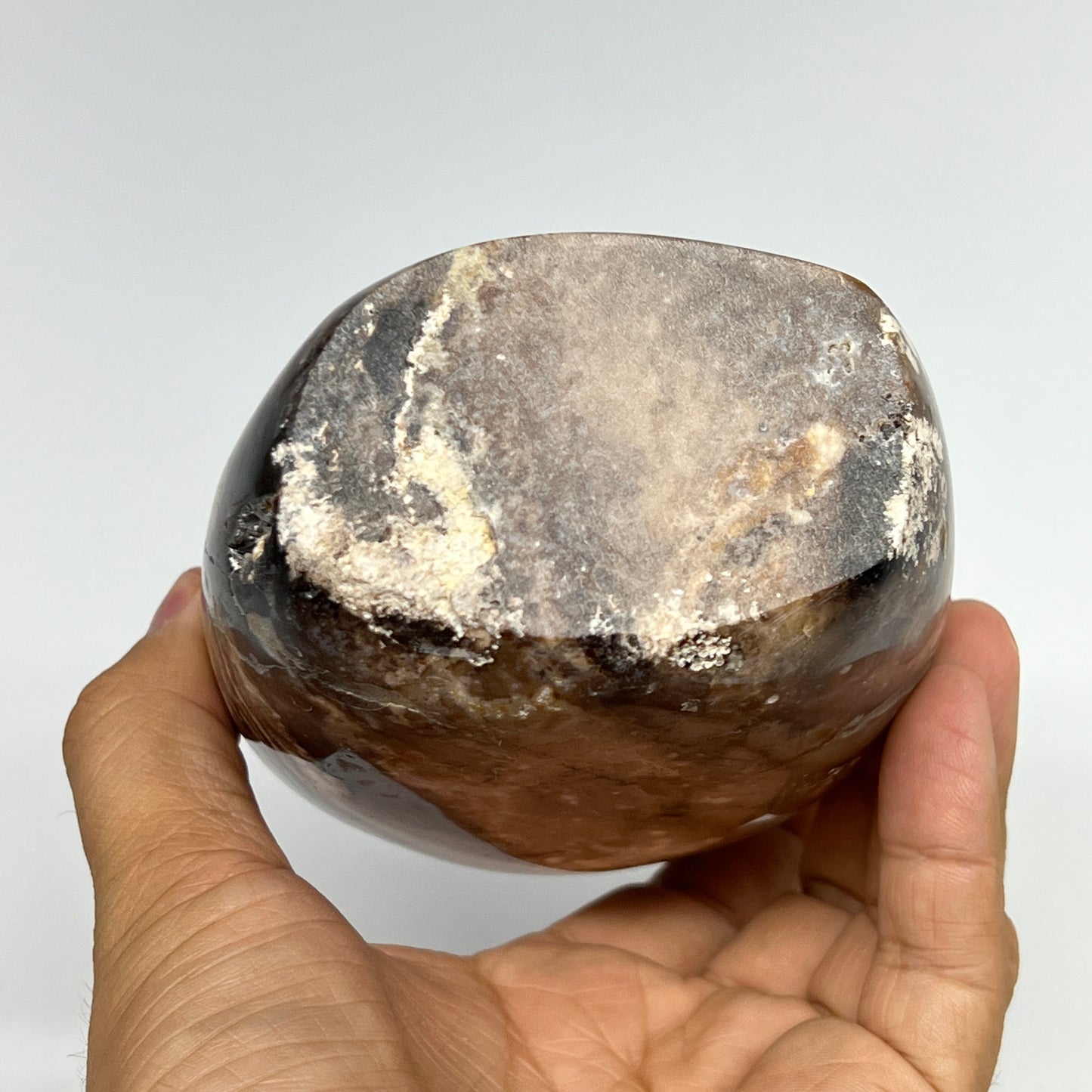 890g,5.3"x3.4"x2.3" Black Opal Freeform Polished Gemstone @Madagascar,B21082